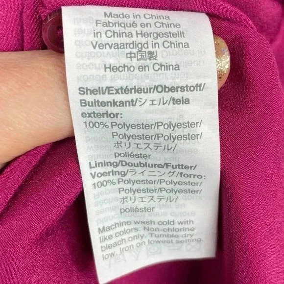 J.CREW Women's 12 Tiered Long-Sleeve Midi Dress Swiss Dot Berry Pink - Picture 12 of 12